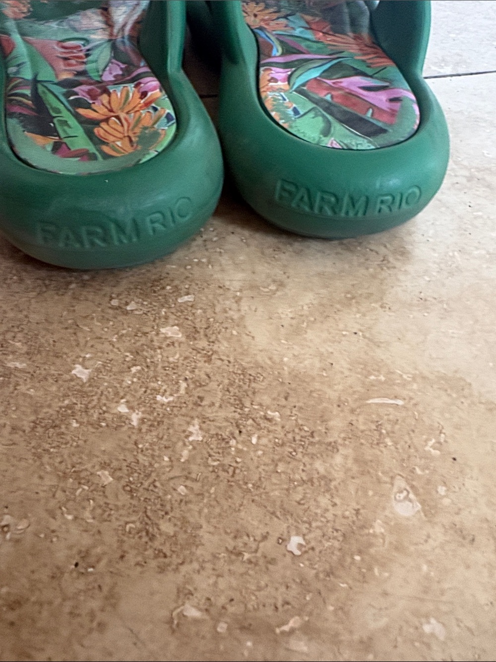 FARM Rio Green Floral-Print Platform Sandals - Picture 4 of 5